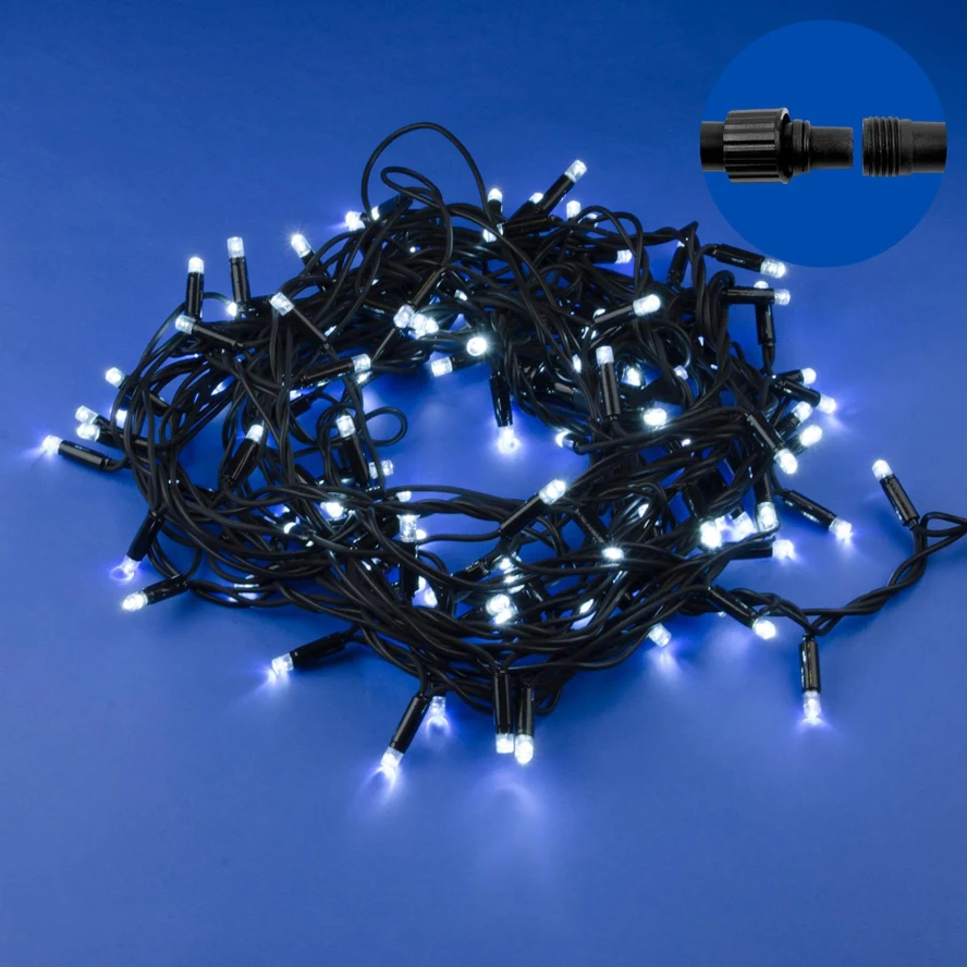 Гирлянда нить 120LED с мерцанием, уличная.